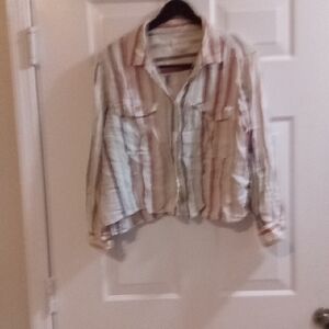 American Eagle Outfitters Multicolor Striped Utility Jacket